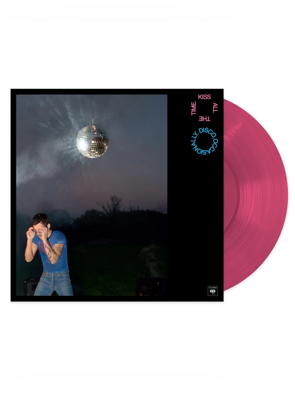HARRY STYLES KISS ALL THE TIME. DISCO, OCCASIONALLY.  KISS VINYL PINK.